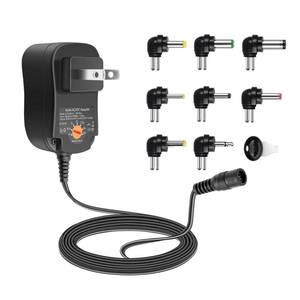 lot 6059 image: Aisilk Multi-Voltage AC DC Power Adapter 12W 3V 4.5V 5V 6V 7.5V 9V 12V 1000mA 1A Universal Switching Power Supply ACDC Charger with 8 Plugs for Speaker Router Baby Monitor CCTV Camera