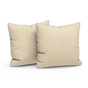lot 6064 image: LVTXIII Outdoor Throw Pillow Covers Waterproof Tropic Accent Pillow Cases Fluffy Outdoor Cushion Covers for Garden and Patio Furniture Decoration, 16x16, 2 Pack, Strip Beige
