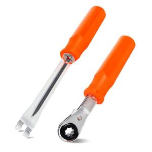 lot 6080 image: BARTOO 2PCS Automatic Slack Adjuster Tools, 516 Double Square Ratcheting Wrench & Fork End Release Tool, Brake Adjustment Tool for Semi Truck, Heavy Duty Truck,Trailers