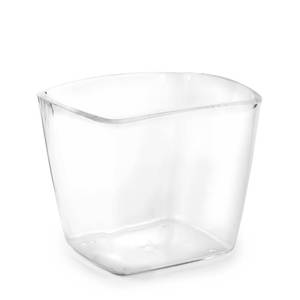 lot 6086 image: Huang Acrylic Clear Square Mini Wastebasket Trash Can  Garbage Container Bin for Bathrooms, Kitchens, Home Offices  Shatter-Proof, Stylish, Durable and Compact Design