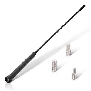 lot 6090 image: Eightwood Car Antenna Replacement 16 inch (Only for Roof-Mounted), AM FM Universal Roof Mount Car Radio Antenna Mast, Flexible Rubber Antennae with M4 M5 M6 Threaded Adapter