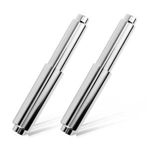 lot 6096 image: A2pcs Toilet Paper Holder Spring Loaded Rod, Plastic Adjustable Toilet Tissue Holder Roller Replacement Wall Mount for Bathroom Fixture