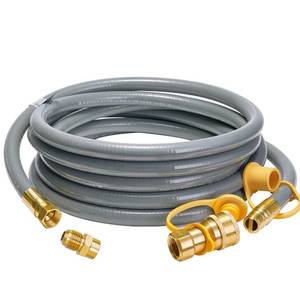 lot 6122 image: CALPOSE 15 Feet 12 inch ID Natural Gas Grill Hose with Quick Connect Fittings, Natural Gas Line for Grill, Pizza Oven, Heater and More Low Pressure Appliance