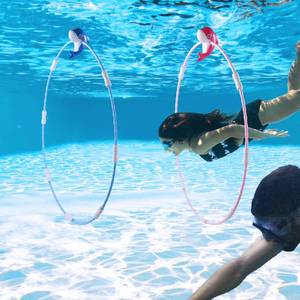 lot 6125 image: SYNCFUN Pool Toys Diving Rings, 2 Packs Swim Thru Rings Dive Pool Game Underwater for Kids for Summer Activities Party Gifts Outdoor