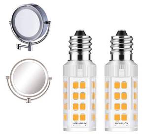 lot 6131 image: 2Pack Makeup Mirror LED Bulbs Replacement Mirror 20W RP34B Light Bulb fits BE151T BE71CT BE47X BE47BR for Cosmetic Vanity Makeup Mirror with Single Double Sided Lighted Magnification (3000K)