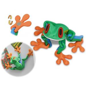 lot 6157 image: Bofiyma Articulated Frog Refrigerator Magnet - 3D Printed Poseable Decor for Fridge & Metal Surfaces
