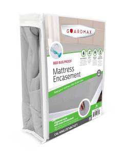 lot 1426 image: Guardmax Jersey Knitted California King Zippered Mattress Encasement - Waterproof & Bed Bug Proof Mattress Protector - Comfortable, Soft, and Noiseless Zippered Bedding - Dust Mite Proof (72 x 84)