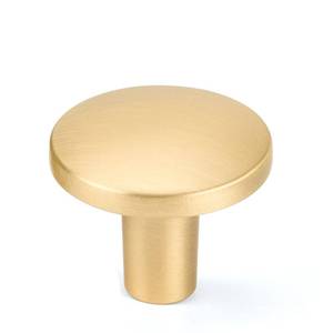 lot 2003 image: Haliwu 4 Pack Gold Cabinet Knobs Brushed Brass Dresser Drawer Knobs Round Gold Kitchen Cabinet Hardware Zinc Alloy