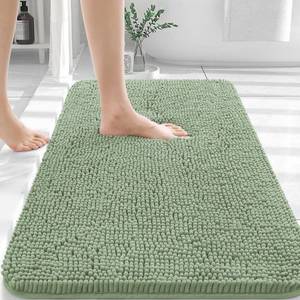 lot 2047 image: OLANLY Bathroom Rugs 30x20, Extra Soft Absorbent Chenille Bath Rugs, Rubber Backing Quick Dry, Machine Washable Bath Mats for Bathroom Floor, Tub and Shower, Home Decor Accessories, Sage Green