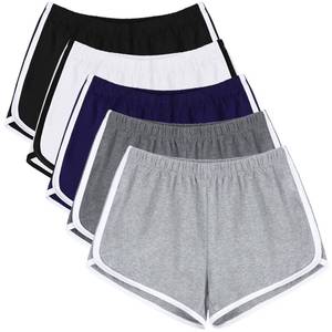 lot 2052 image: URATOT 5 Pack Shorts for Women Summer Casual Lounge Short Comfy Cotton Dolphin Shorts Athletic Gym Yoga Running Short Pants