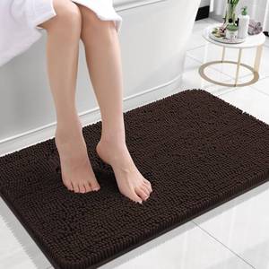 lot 2053 image: OLANLY Bathroom Rugs 24x16, Extra Soft Absorbent Chenille Bath Rugs, Rubber Backing Quick Dry, Machine Washable Bath Mats for Bathroom Floor, Tub and Shower, Home Decor Accessories, Brown