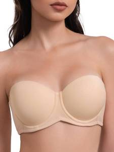 lot 2055 image: IHOIU Womens Push up Strapless Bra Multiway Lift Padded Underwire Bra Anti Slip Full Coverage Convertible Brassie (Nude, 36B)