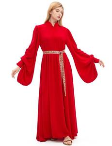 lot 2058 image: Princess Costume Adult Bride Womens Red Medieval Plus Size Costumes Red Dress Long Sleeve Halloween Party Outfits 3XL
