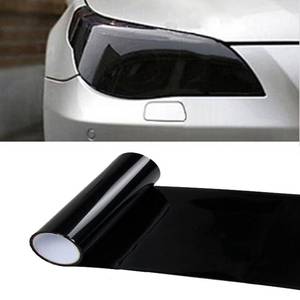 lot 2076 image: Car Light Tint Film Car Light Film Sticker Headlight Fog Light Tinted Color Films Sticker Auto Smoke Film Sheet Sticker Cover for Car Headlight Brake Lights Taillight Fog Light(Deep Black,30x100CM)