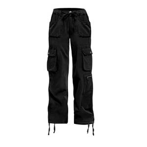 lot 2090 image: Cargo Pants Women Baggy Hiking Casual Cotton Military Tactical Army Combat Work Pants with 7 Pockets,Black M