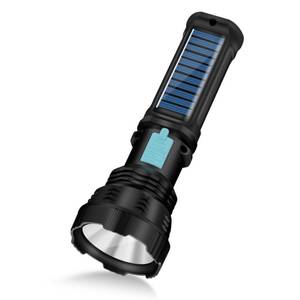 lot 2105 image: VOETIR Led Solar Flashlight, 1500 Lumens Led Solar Handheld Rechargeable Flashlights with IP65 Waterproof, 2000mAh Battery for Survival Emergencies Camping (1 Pack)