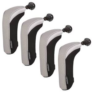 lot 2116 image: Sword &Shield sports Golf Hybrid Club Head Covers Set of 4 with Interchangeable No. Tag UT Cover (Grey)