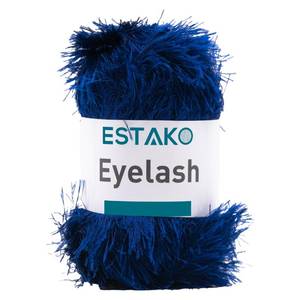 lot 2151 image: Estako Eyelash, 100% Polyester Yarn, Soft, Fuzzy for Crochet and Knitting 3.53 Oz (100g)  153 Yrds (140m) (1148 - Navy Blue)