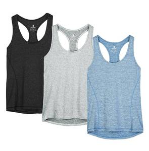 lot 2160 image: icyzone Workout Tank Tops for Women - Racerback Athletic Yoga Tops, Running Exercise Gym Shirts(Pack of 3)(XXL, BlackGraniteBlue)