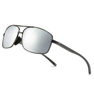 lot 2168 image: SUNGAIT Ultra Lightweight Rectangular Polarized Sunglasses Men UV400 Protection (Gunmetal Frame Silver Mirror Lens, 62) Metal Frame 2458QKSY