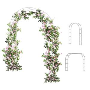 lot 2171 image: KEHOOLD 7.8 Ft White Wedding Arch, Free Combination Metal Arch Arbor for Outside Ceremony or Garden Arch Trellis for Climbing Plants