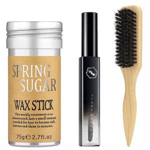 lot 2350 image: Hair Wax Stick Set for Flyaways Slick Back  Includes Wax Stick for Hair, Slick Back Hair Brush, Hair Finishing Stick  Hair Styling Products for Women, Taming Frizz &amp Creating Sleek Styles