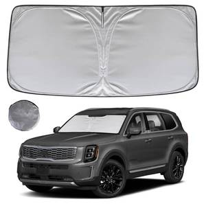 lot 2354 image: KAYZT Windshield Sun Shade for 2020-2025 Kia Telluride Foldable Sunshade SUV Front Window Custom Fit Car Accessories