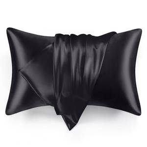 lot 2356 image: Loves cabin Satin Pillowcase for Hair and Skin, Similar to Silk Pillow Cases for Women, Pillow Case Queen Size Set of 2, Satin Cooling Pillow Cover with Envelope Closure, 20x30 Inches, Black