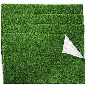 lot 12361 image: Fasmov 4 Pack Artificial Grass Guinea Pig Pee Pads, 15.7 x 23.6 Inch Fake Grass Rug Rabbit Grass Mat Dog Grass Pee Pads Artificial Turf Pet Grass Mat, Reusable Puppy Training Turf Mat