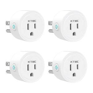 lot 12374 image: KTMC Smart Plug 4 Pack, Alexa & Google Home Compatible, No Hub Required, Remote Control, ETL Certified