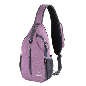 lot 12384 image: WATERFLY Crossbody Sling Backpack Sling Bag Travel Hiking Chest Bag Daypack (Purple)