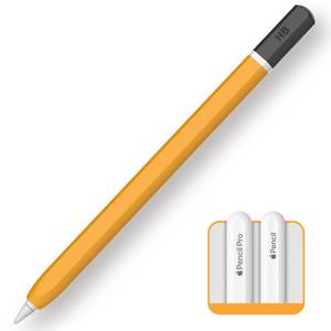 lot 12411 image: TRONWIN Apple Pencil Pro case,Classic Pencil Design Cover,Silicone Apple Pencil 2nd Generation case,Perfect Grip Apple Pencil Pro Sleeve (Yellow)