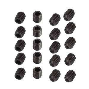 lot 12419 image: uxcell 20Pcs Black M4 x 5mm Alloy Steel Hex Socket Set Grub Screws Headless Cup Point