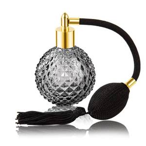 lot 12426 image: Lamoutor Vintage Perfume Spray Bottle 100ml Vintage Refillable Perfume Bottle with Long Tassel Black