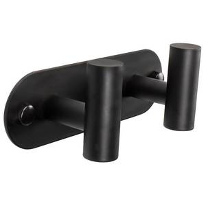 lot 12430 image: Vanloory Coat Hook Rack, Wall Mounted Coat Rack with 2 Hooks, Heavy Duty Towel Hooks Rack Wall Hooks for Hanging Clothes Jacket, Stainless Steel Coat Hanger for Bathroom Entryway Mudroom(Matte Black)
