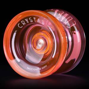 lot 16187 image: MAGICYOYO K2 Plus Crystal Orange Yoyo, Professional Fingerspin Trick Yo Yo for KidsAdults, Responsive Yo-yo for Beginner, Replacement Unresponsive Bearing with 6 Yo yo StringsBearing Remover