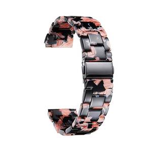lot 16192 image: BINLUN Resin Watch Bands Replacement Watch Straps for Men Women 14 Colors Wrist Bands 121416182022mm Fashion Skin-Friendly Watch Bracelets, Black Flower 12mm