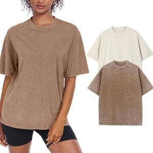lot 16204 image: Womens Washed Vintage Oversized T-Shirt Casual Baggy Streetwear Boyfriend Tee Workout Short Sleeve Cotton Tops(W-CF-BG,s)