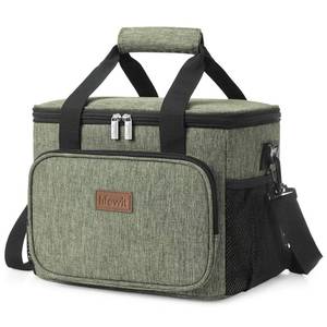 lot 16213 image: Lifewit Large Lunch Bag Insulated Lunch Box Soft Cooler Cooling Tote for Adult Men Women, Dark Green 24-Can (15L)