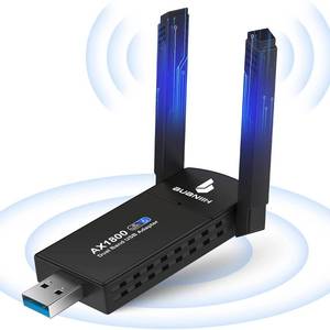 lot 16237 image: WiFi USB Adapter for PC,USB WiFi Adapter for Desktop PC,1800Mbps Dual Band 2.4G & 5G,Dual 5dBi Antennas High Gain 802.11AC,Stable Transmission,Smoother Online Videos&Games,Supports Win 788.11011