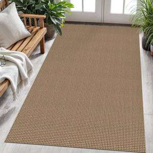 lot 17415 image: KOZYFLY Washable Area Rug 4x6 ft Non Slip Rubber Backed Living Room Rugs Braided Woven Cotton Kitchen Rugs Indoor Entryway Rug Floor Carpet for Dining Living Room Bedroom, TanOrangeBrown