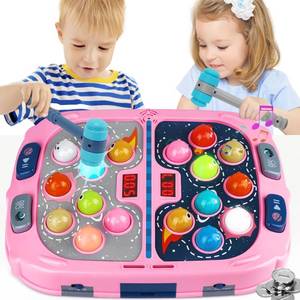 lot 17442 image: Hammer Mole Game,Toys for 3-12 Year Old Boys and Girls,Whack Game Toy for Toddlers,Birthday Gifts for 3 - 12 Girls Kids,Interactive Educational Toys with Sound and Light,PK Mode with 2 Hammers