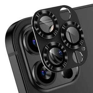 lot 18325 image: AFARER 2 Pack for iPhone 12 Pro Max Camera Lens Protector, Ultra HD Camera Lens Protector, Metal Tempered Glass Len Cover, 9H Hardness, Anti-Scratch, Case Friendly for iPhone 12 Pro Max(Black)