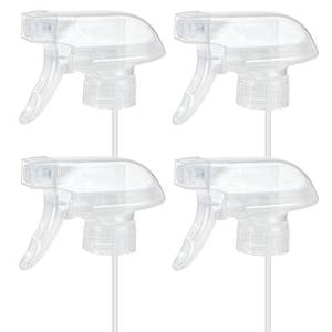 lot 18349 image: HOMBYS 4 Pack Clear Trigger Sprayers Replacement Spray Nozzles with Mist Stream Sprayer for 8oz16oz Glass Spray Bottles for Home, Kitchen, Garden and Office,Cleaning Solutions-Quality Sprayer