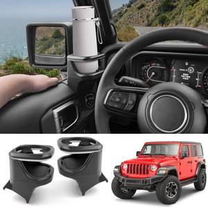lot 18370 image: Utiiy Cup Holder Fit for 2018-2024 Jeep Wrangler JL JLU 4XEGladiator JT Accessories, Left&Right Door Cup Holders for Jeep Gladiator 2020-2024&Jeep Wrangler 2018-2024(Front Row, LeftRight)
