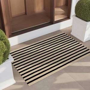 lot 18374 image: LEEVAN Outdoor Door Mat 2x3 Washable Welcome Mat Woven Black and White Entryway Rug Farmhouse Front Porch Decor Outside Entrance Striped Outdoor Floor Mats
