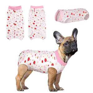 lot 18377 image: SAWMONG Recovery Suit for Dogs After Surgery Professional, Dog Spay Surgical Suit for Female Dogs, Dog Onesie Bodysuit for Surgery Male Substitute E-Collar Cone, Cherry Pink, X-Small