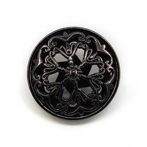 lot 20154 image: Craftisum 20 pcs Black Retro Double Layer Openwork Metal Shank Sewing Coat Buttons -25mm -1