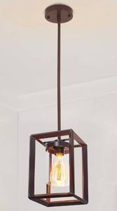 lot 5341 image: Rivezzia 1-Light Oil Bronze Dining RoomHallway Pendant Light