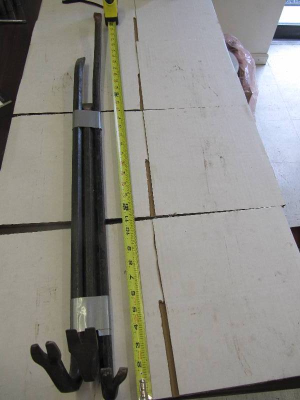 lot 717 image: Lot 3 Crow Bars Diff sizes Starting  36 In Length (Shop Tools)